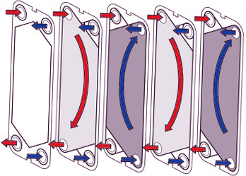 Plates of heat exchanger